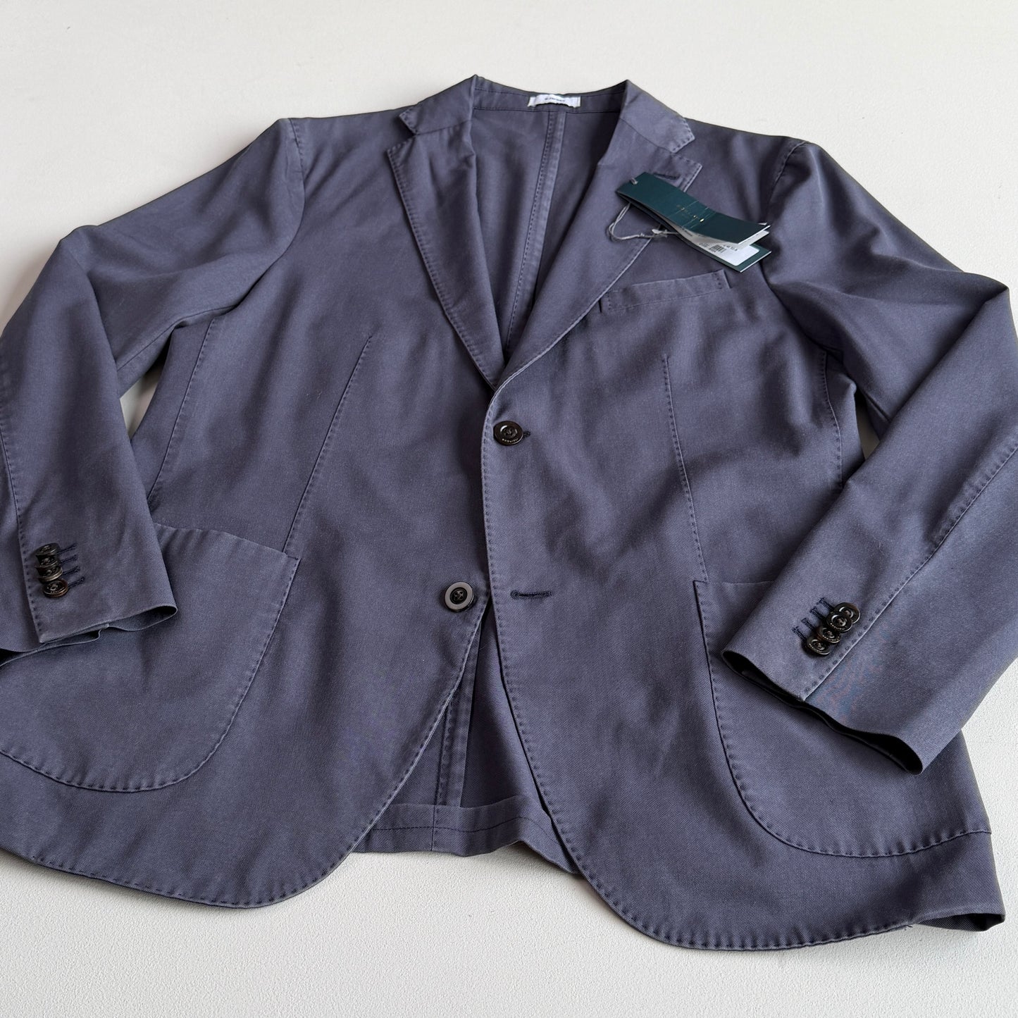 Boglioli (52 IT) Wool Hopsack Unstructured Slate Blue K Jacket