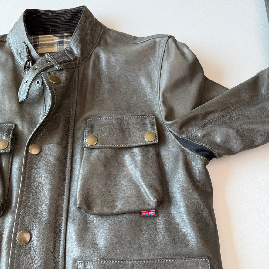 Belstaff Brad Gold Label (M) Motorcycle Leather Jacket