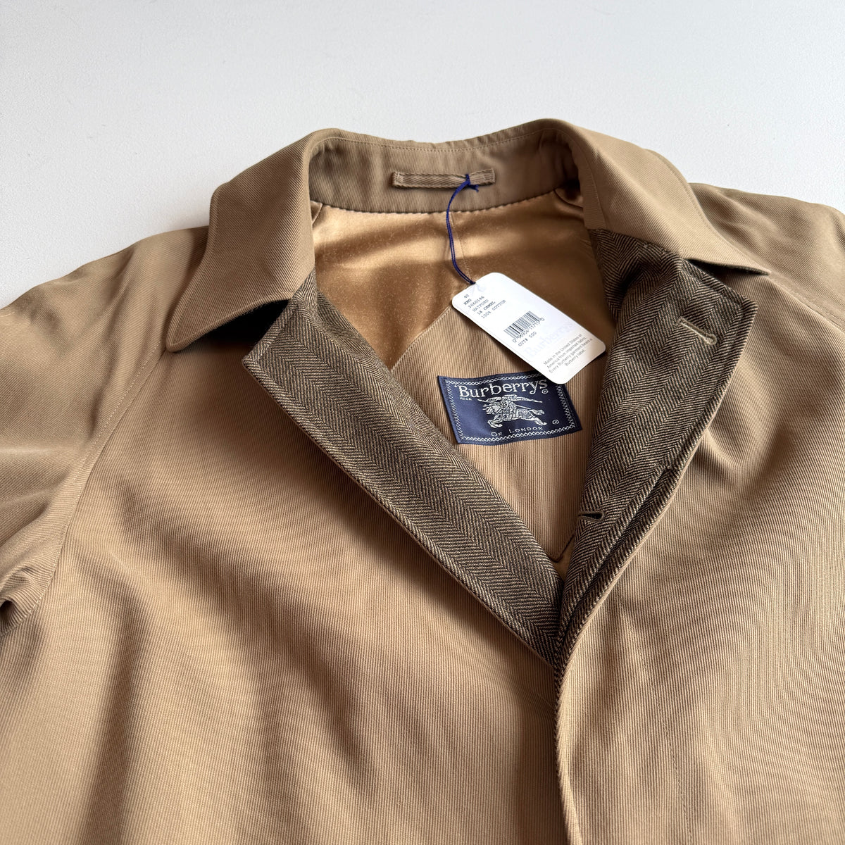 VNTG NWT Burberry (42R /52IT) Calvary Twill Wool Lined Balmacaan Coat