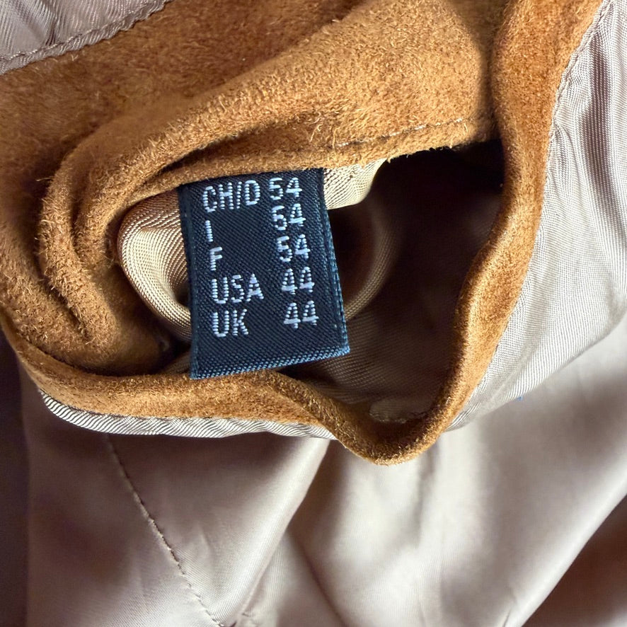 Polo Ralph Lauren (44, fits 44L) Tawny Brown Suede Leather Unstructured Sport Coat