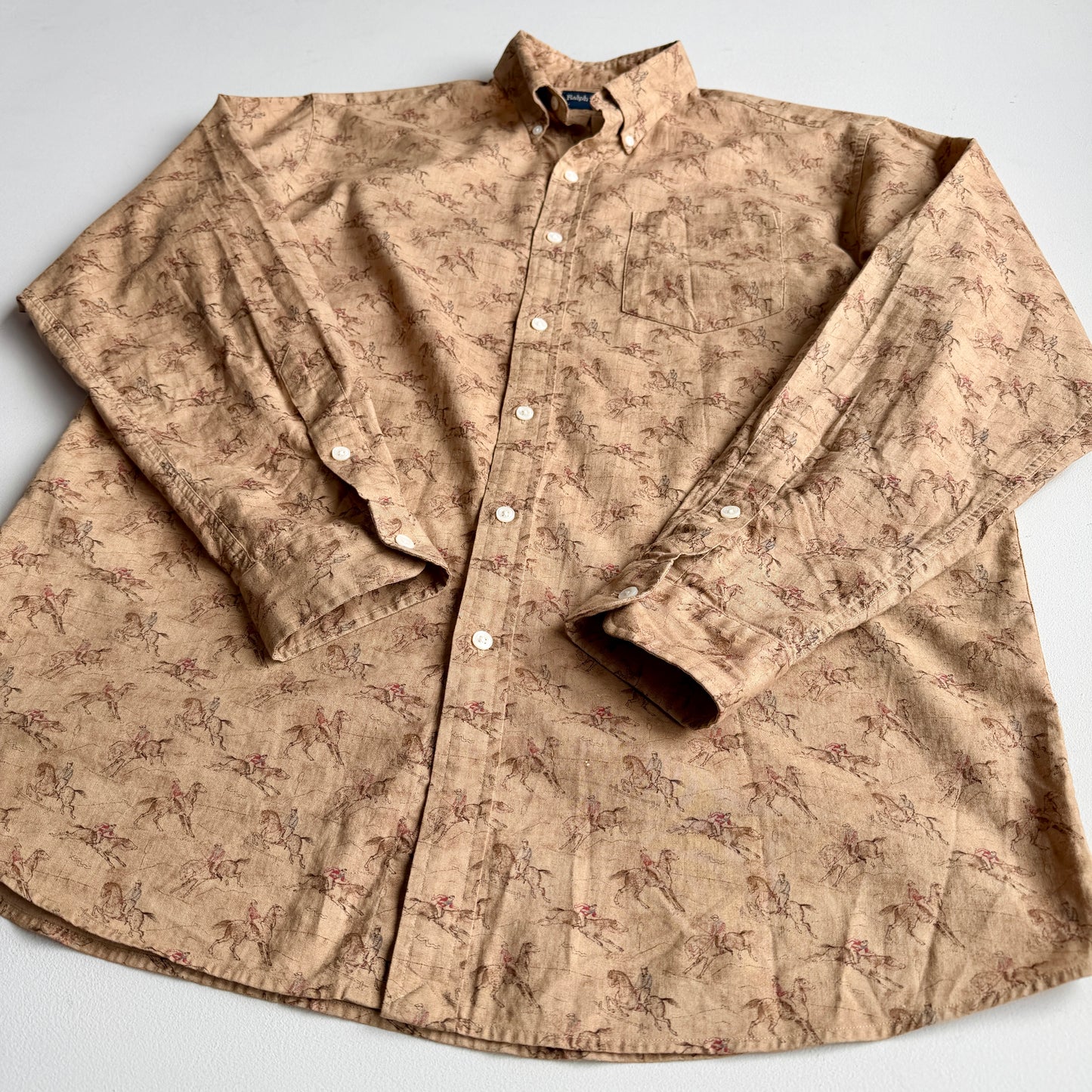 Polo Ralph Lauren (M) Equestrian Cotton Poplin Button Down Shirt