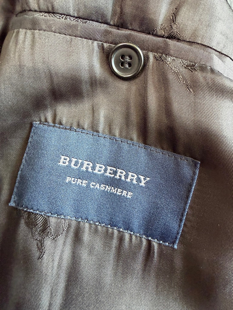 NWT Burberry (48L / 58L) 100% Cashmere Black Overcoat