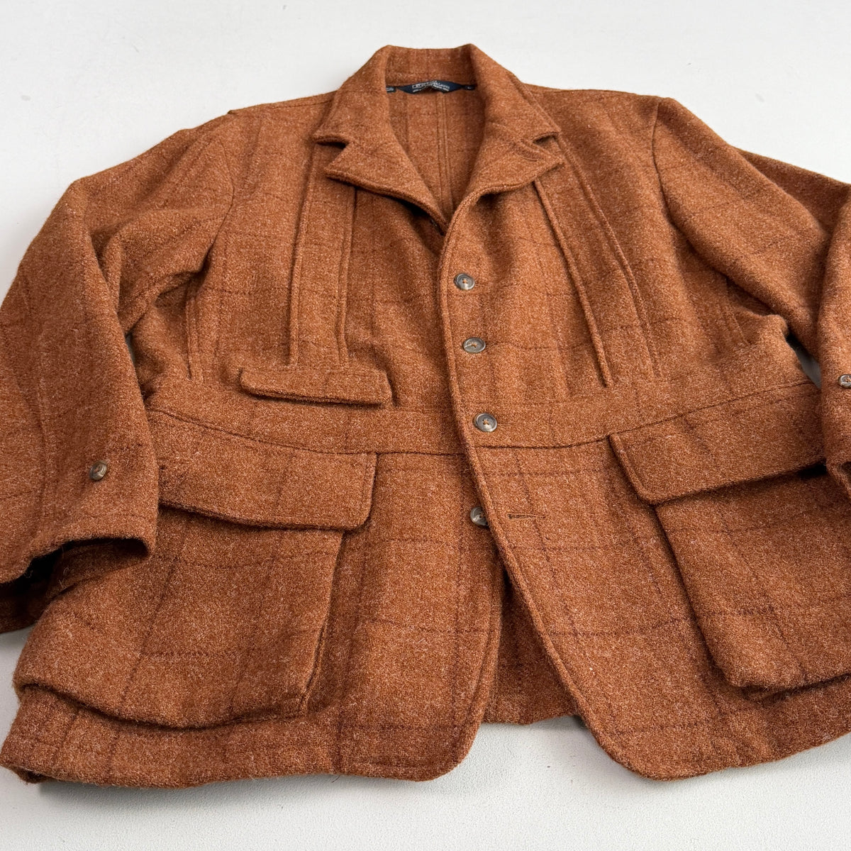 VNTG Polo Ralph Lauren (L) Wool Norfolk Rust/Burnt Orange Sport Coat