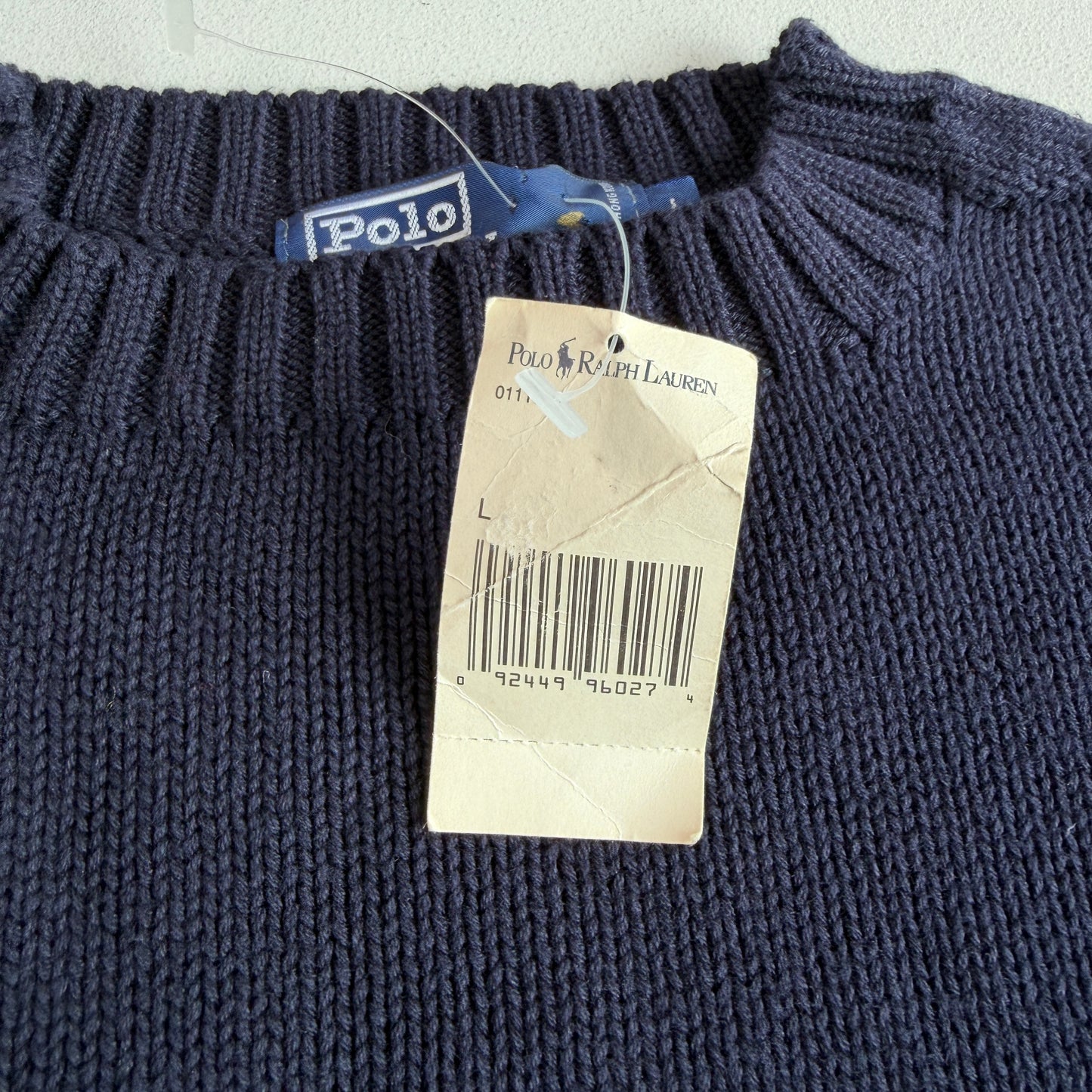 NWT VNTG Polo Ralph Lauren (L) CP RL-93 Cotton Knit Sweater