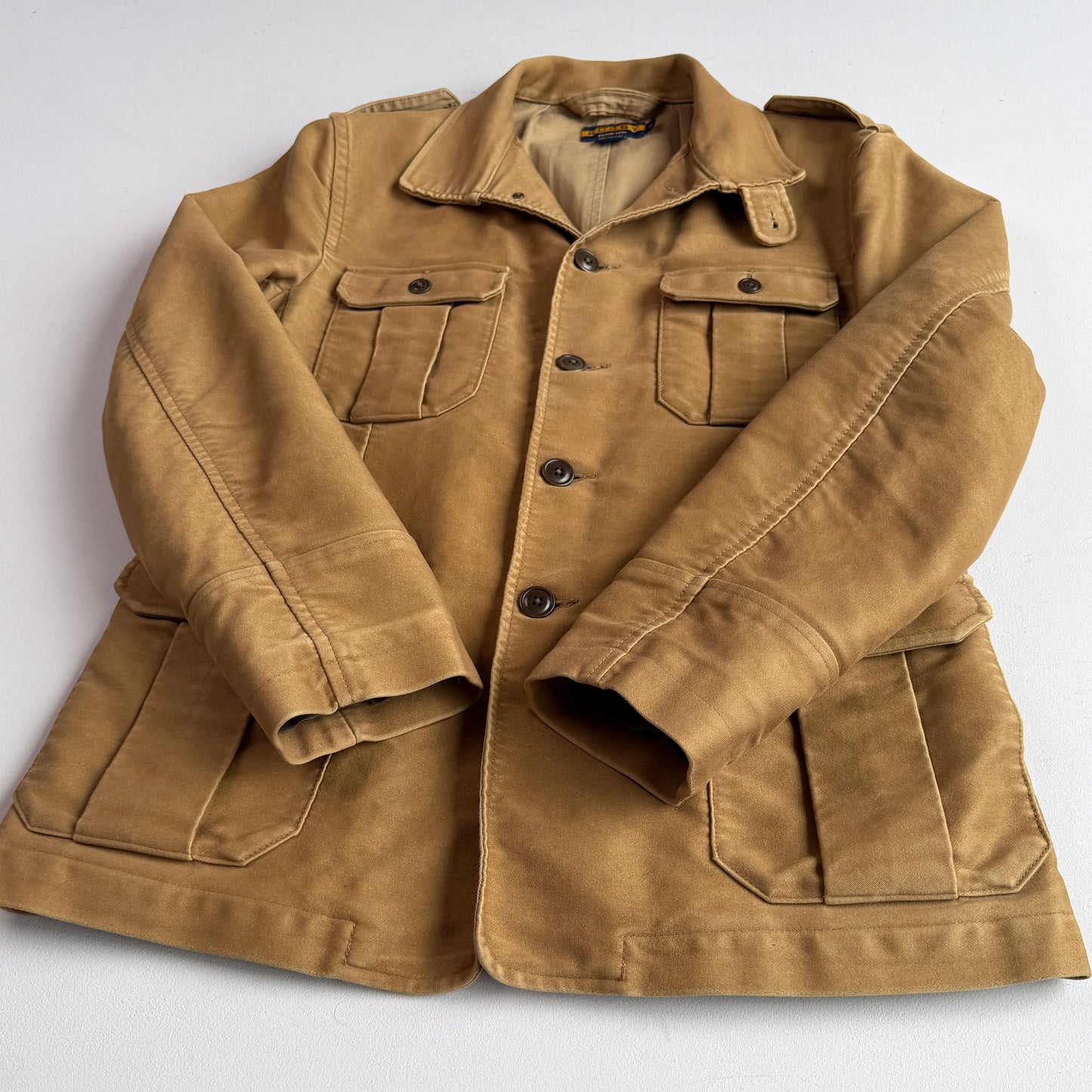 Ralph Lauren Rugby (M) Chamois Brushed Cotton Twill Military Safari Field Jacket