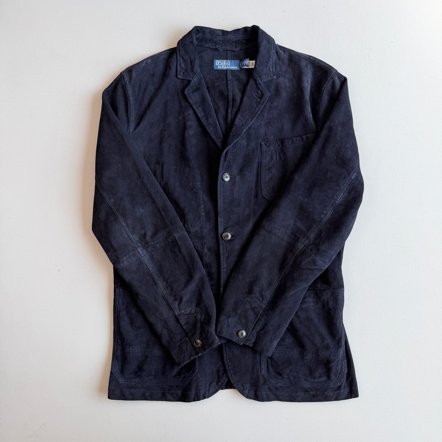 Polo Ralph Lauren (L) Navy Blue Goat Suede Leather Field Chore Sports Coat