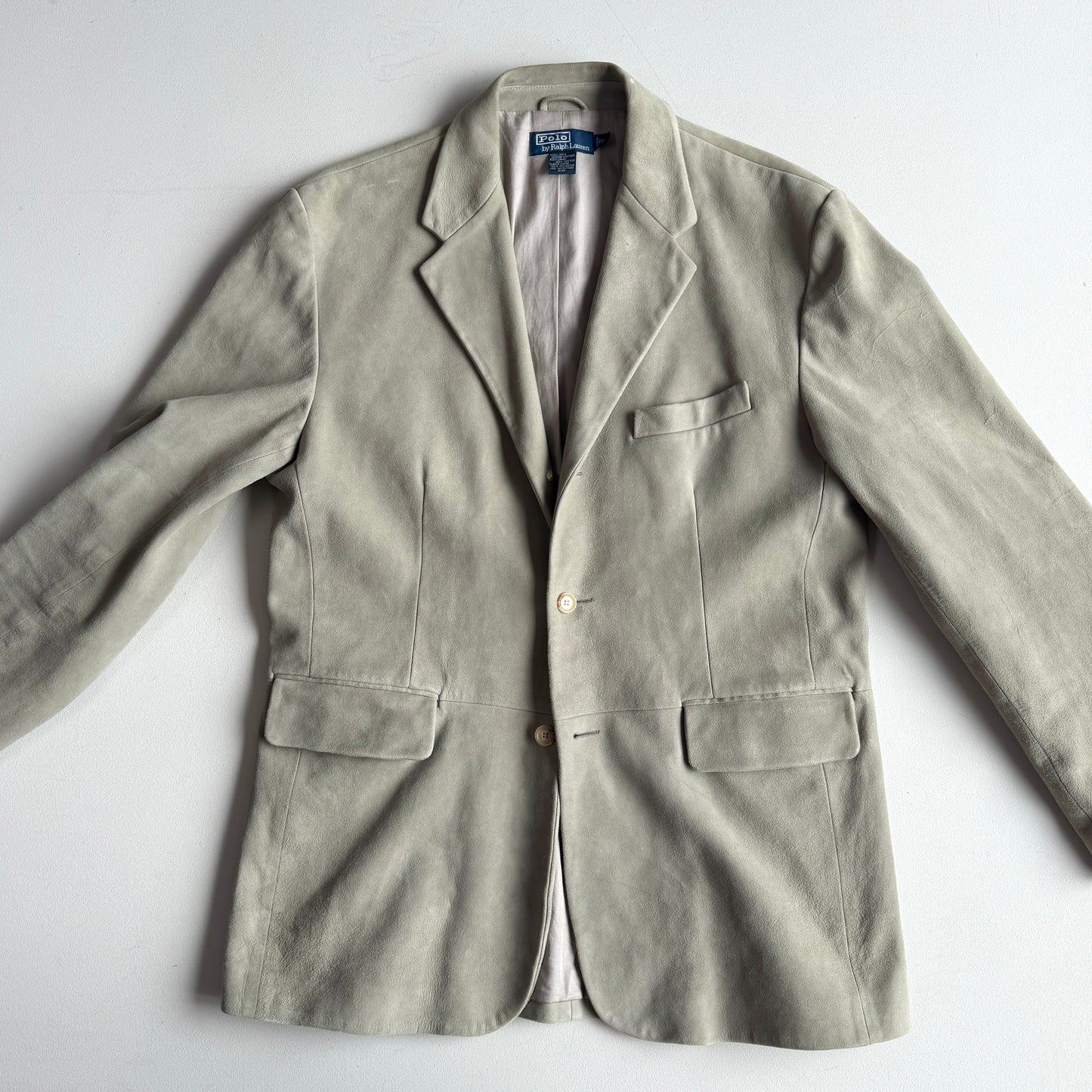 Polo Ralph Lauren (L / 42L) Sage Suede Leather Heavy Western Sport Coat