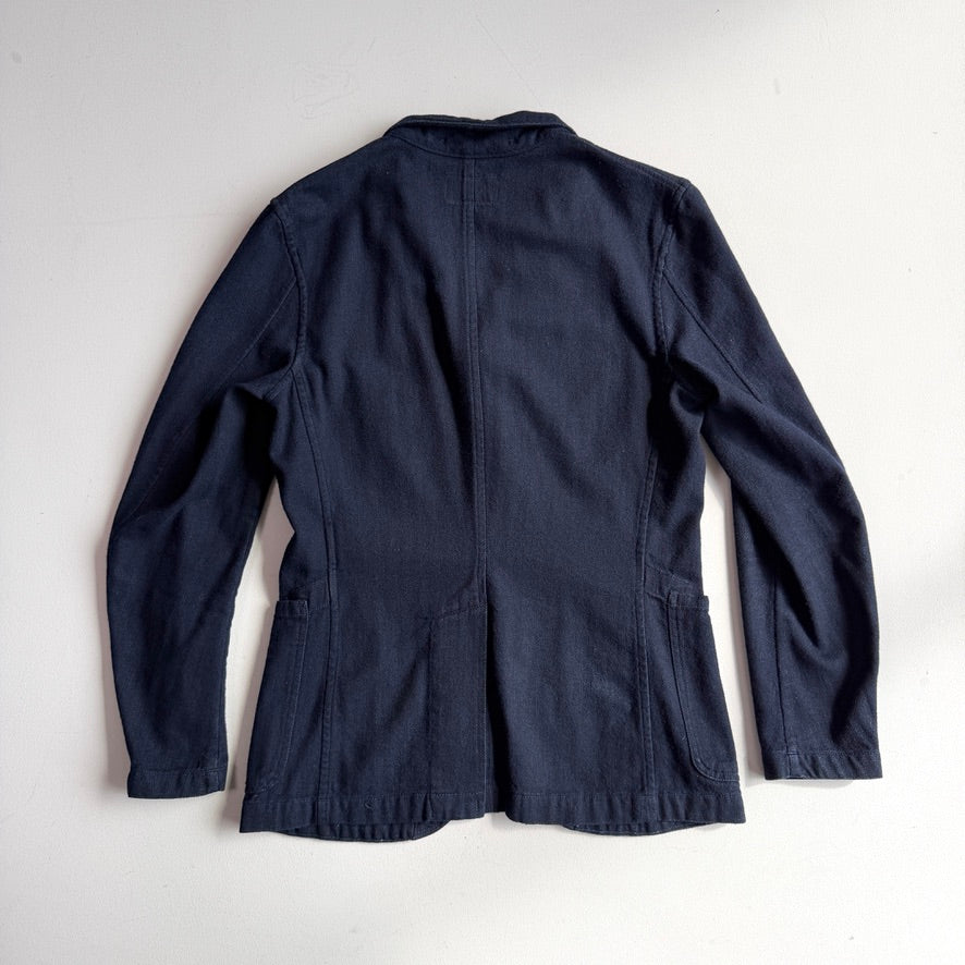 RRL Ralph Lauren (S) Indigo Brushed Cotton/Wool Herringbone Sport Coat