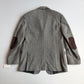 NWT Polo Ralph Lauren (L) Tweed Herringbone Wool Suede Patch Sport Coat