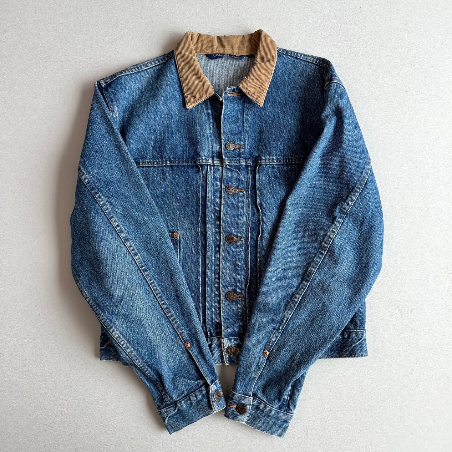 VNTG Polo Ralph Lauren (L) 80s Western Denim Side-Tab Trucker Jacket