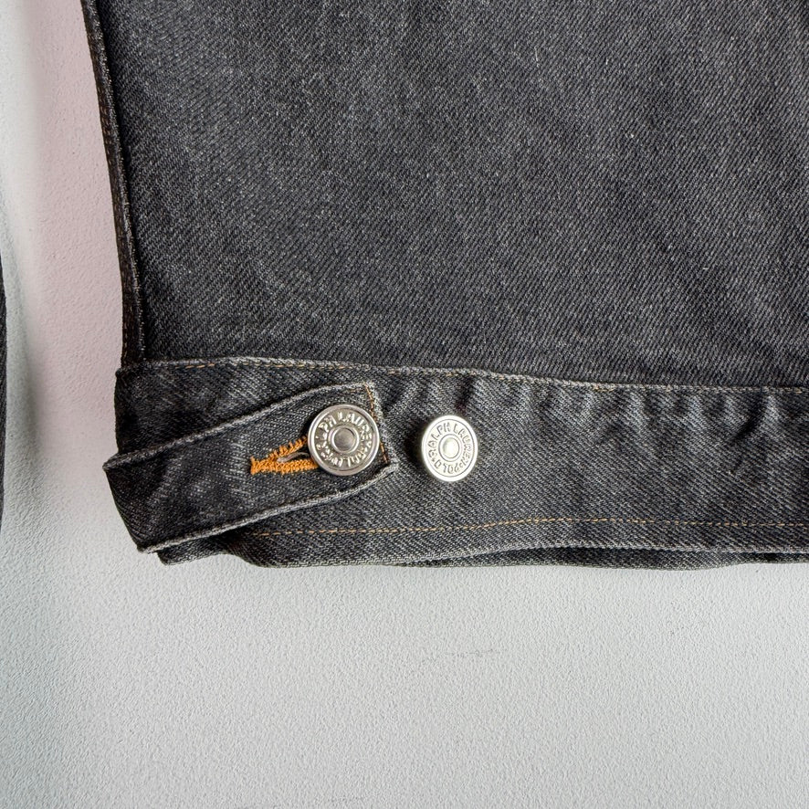 VNTG Polo Ralph Lauren (M) Charcoal Gray Denim Western Trucker Jacket