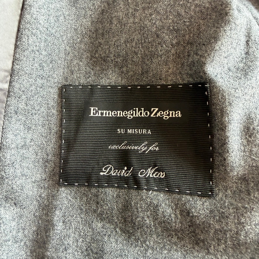 Ermenegildo Zegna (56L) 100% Cashmere Oxblood Half-Belt Double Breast Overcoat
