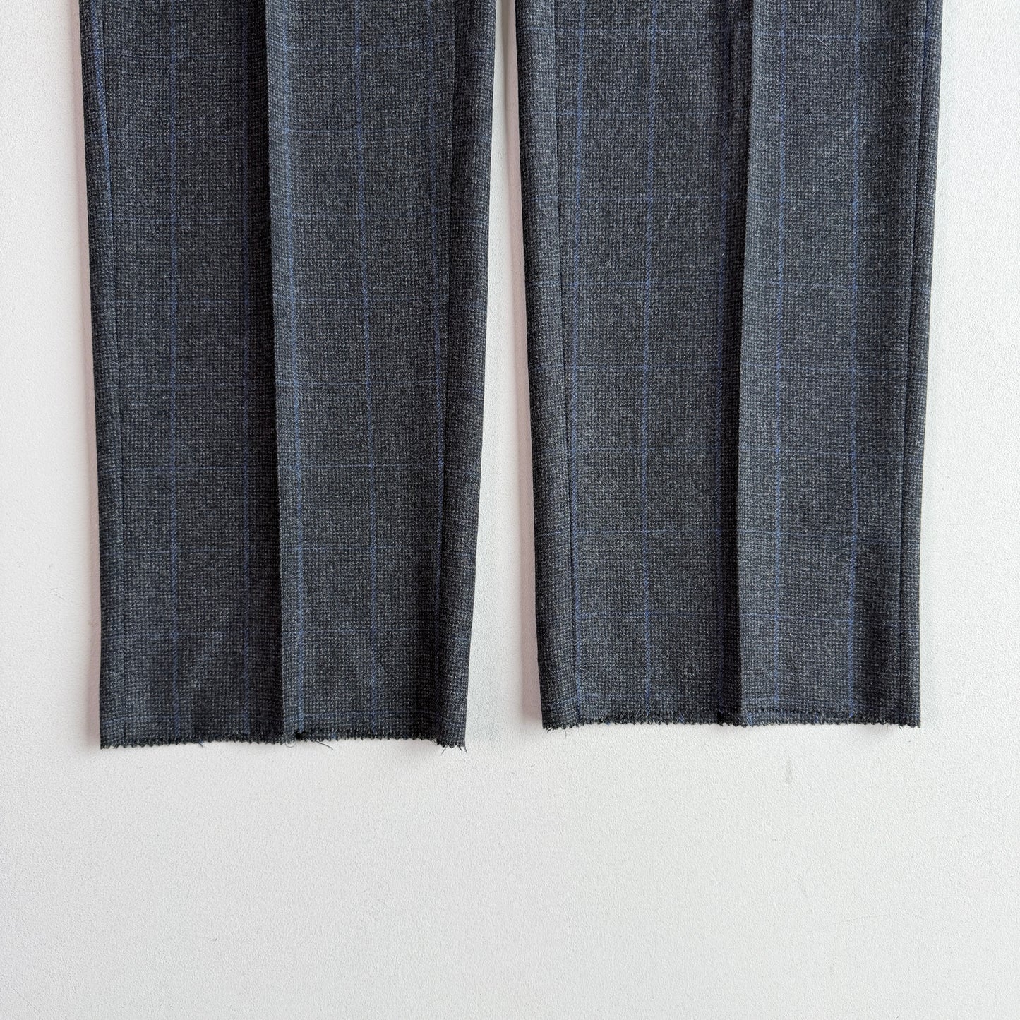 NWT VNTG Polo Ralph Lauren (34W) Wool Pleated Blue-Overcheck Trouser Pants