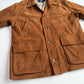 Burberry (XL) Suede Leather Tawny Nova Check Lined Field Coat