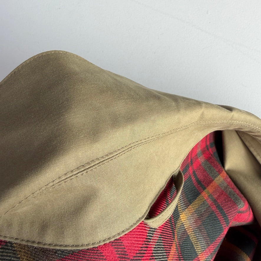 Paul Stuart (L / 42L) Cotton Side-Tab Olive/Khaki Rain Mac Coat