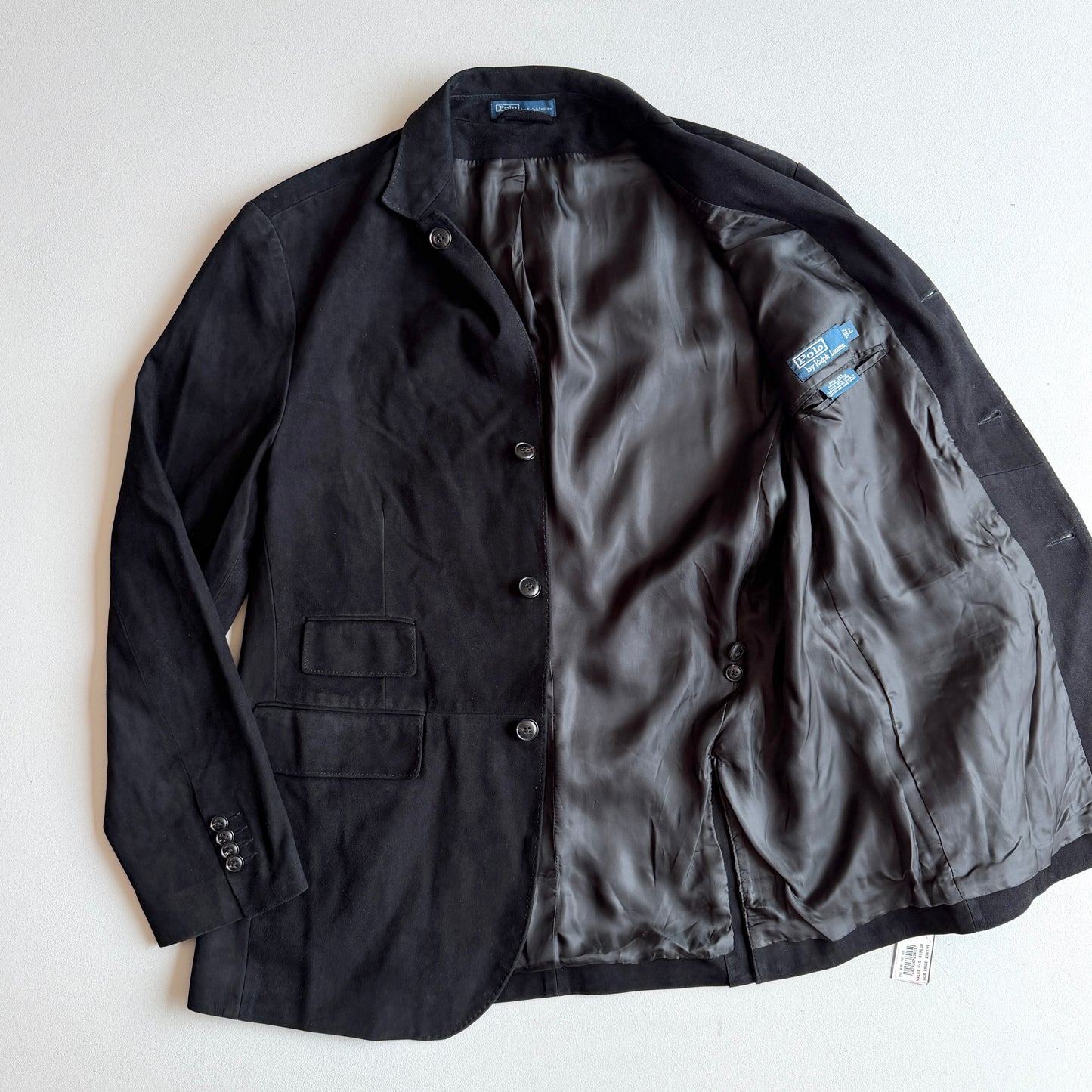 NWT Polo Ralph Lauren (L) Suede Leather Hacking Equestrian Black Sports Jacket Coat