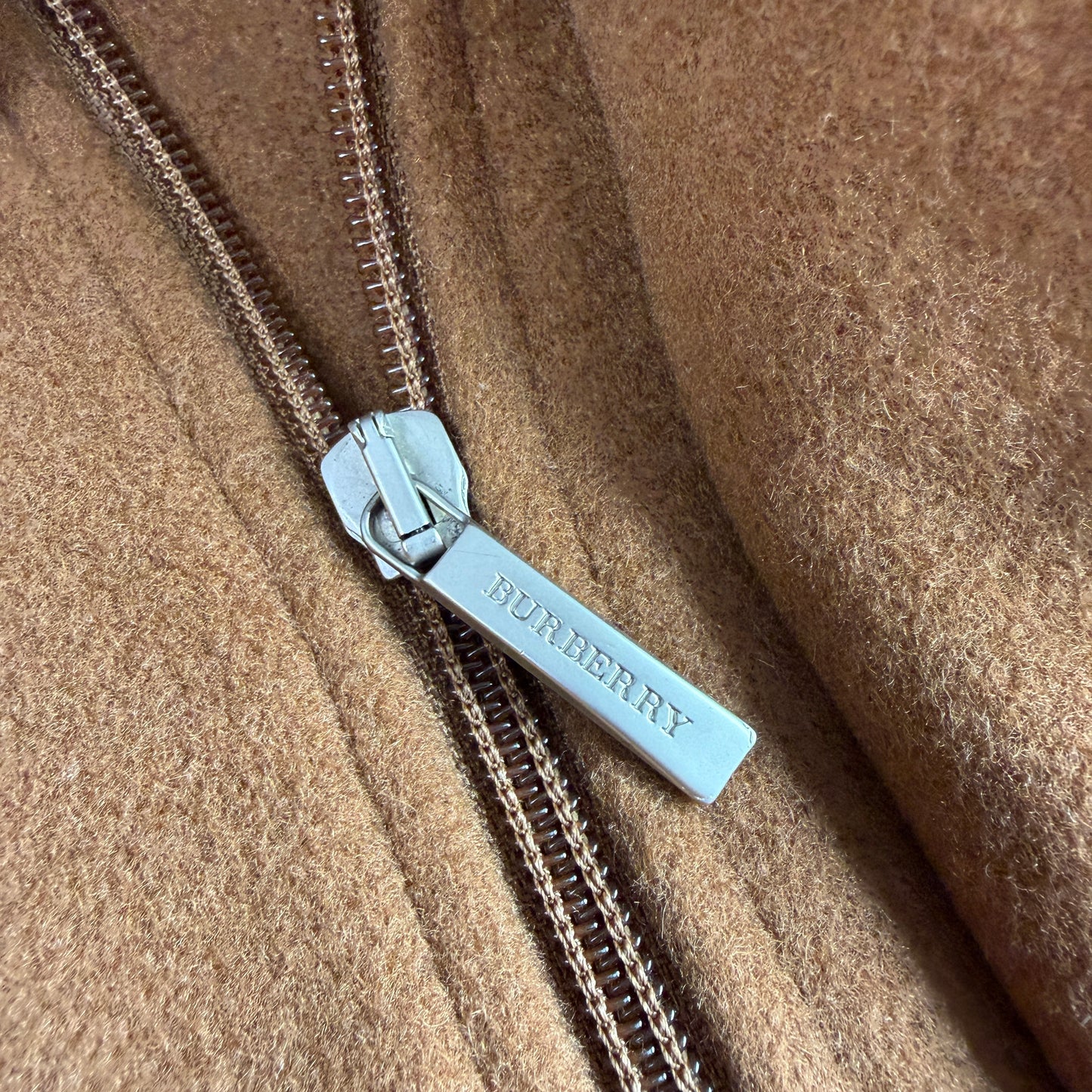 Burberry (L) 100% Cashmere Raglan Tawny Brown Balmacaan Coat