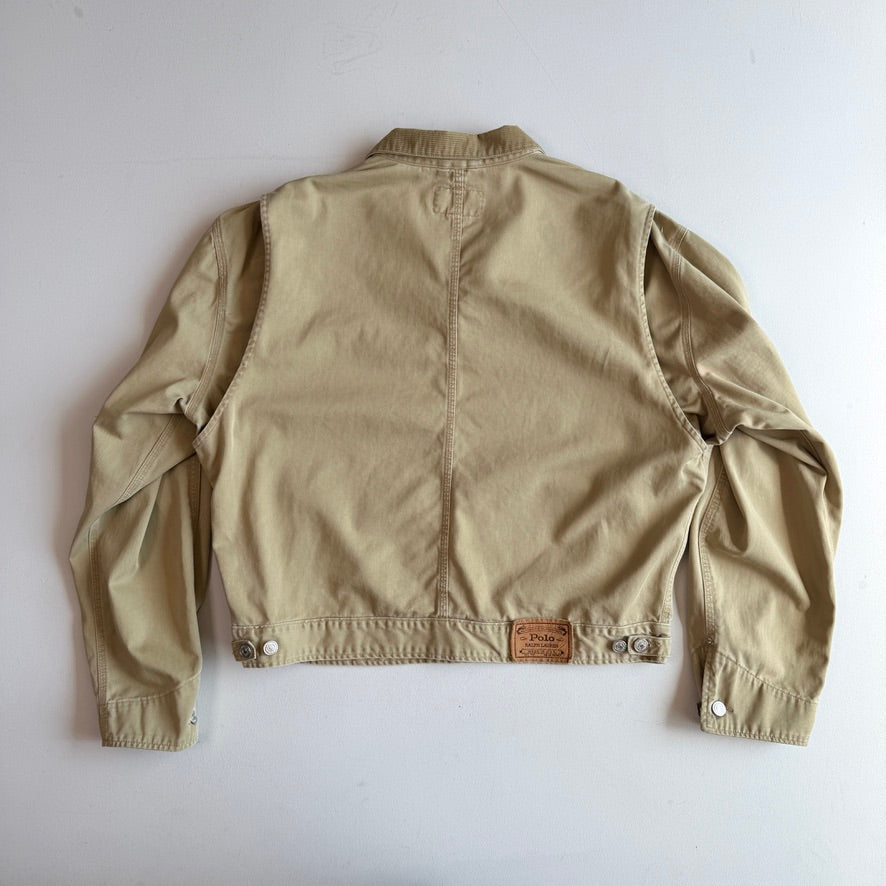 VNTG Ralph Lauren Polo Country (L) Desert Tan Cotton Twill Trucker Jacket