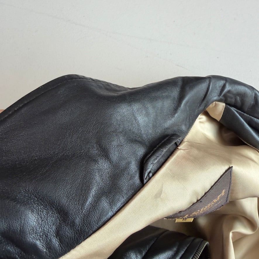 Paul Stuart (M) Glove Soft Off-Black Leather Jacket