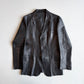 Gucci (48IT) Leather Unlined Black Surgeon Cuff Sport Coat