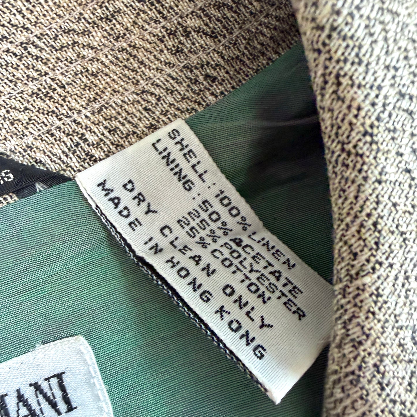 VNTG Giorgio Armani (38IT / M) Linen Blouson Heathered Teal Lined Jacket