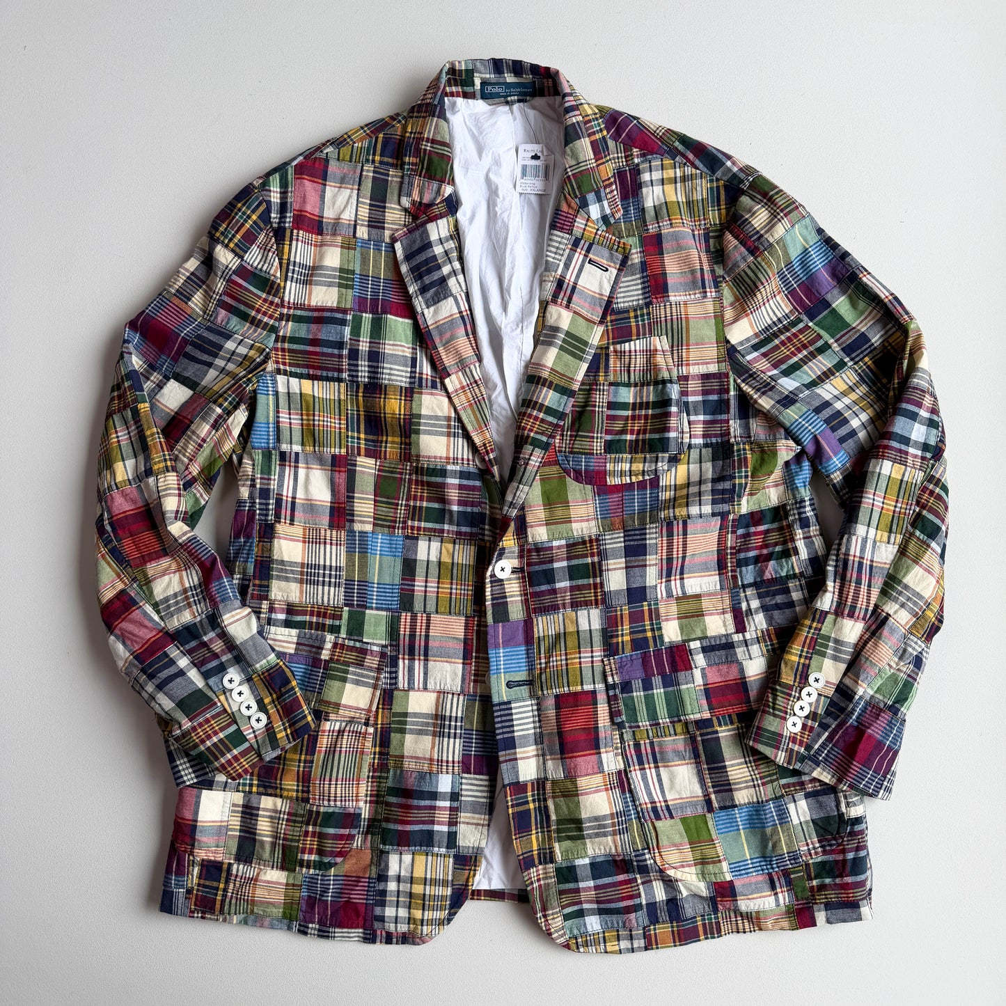 NWT Polo Ralph Lauren (2XL) Madras Patch Cotton Lined Sports Coat