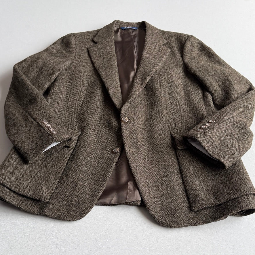 VNTG Polo Ralph Lauren (42R / 42L) Full Canvas Tweed Wool Sports Coat