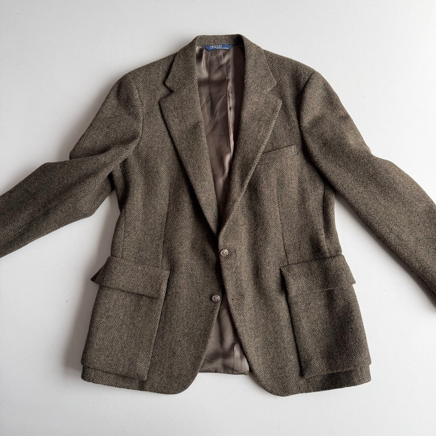 VNTG Polo Ralph Lauren (42R / 42L) Full Canvas Tweed Wool Sports Coat