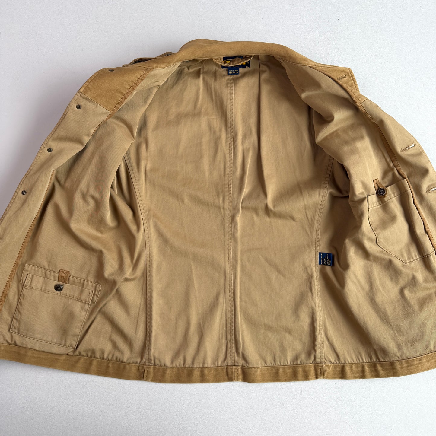 Ralph Lauren Rugby (M) Chamois Brushed Cotton Twill Military Safari Field Jacket