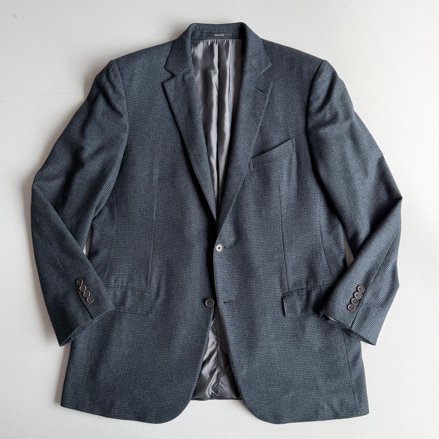 Ermenegildo Zegna (54L) "Mila" Trofeo Wool/Cashmere Micro-Check Brush Sport Coat