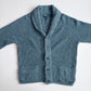 VNTG Polo Ralph Lauren (XL) Slate Blue 100% Linen Cardigan Sweater