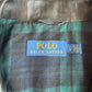Polo Ralph Lauren (L) Black Glove Soft Leather Plaid Lined Jacket
