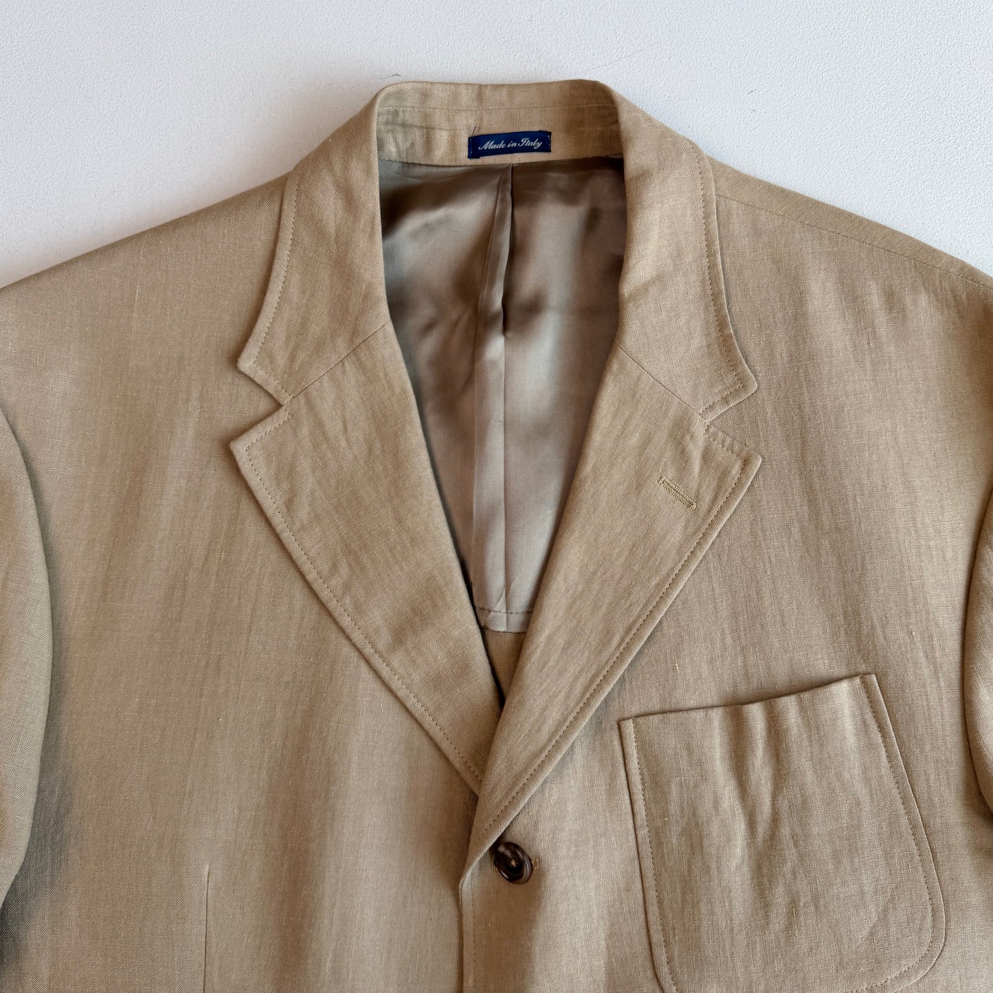 NWT Polo Ralph Lauren (XL / 46L) Sage/Khaki 100% Linen Made In Italy Sport Coat