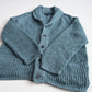 VNTG Polo Ralph Lauren (XL) Slate Blue 100% Linen Cardigan Sweater