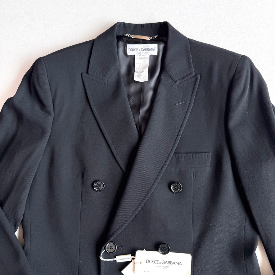 VNTG NWT Dolce & Gabbana (44IT, 36/38US) Double Breast Wool Suit Jacket