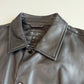 rag & bone (M) Glove-Soft Lamb Leather Snap Black Overshirt Jacket