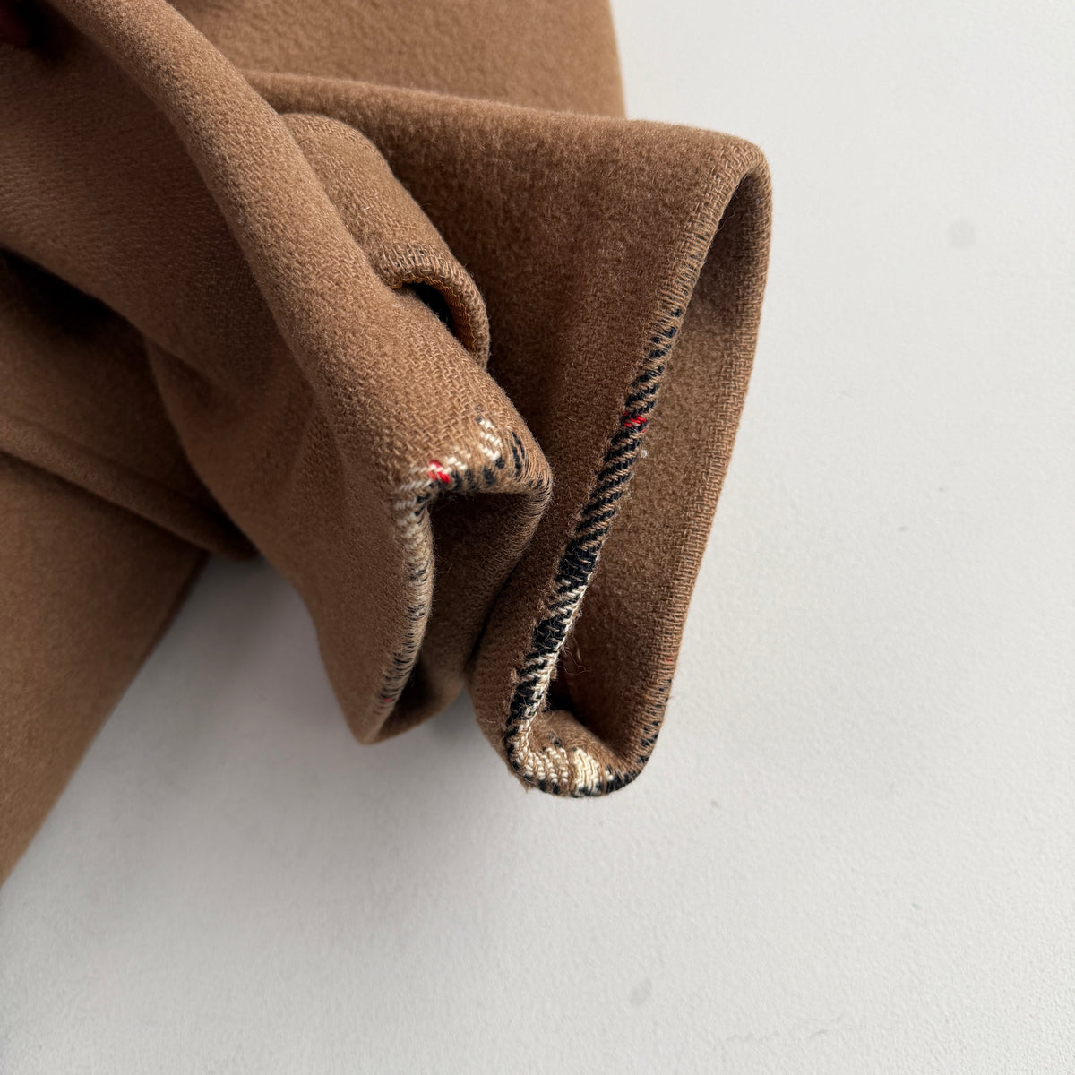 VNTG Burberry London (48) 100% Wool Brown Nova Check Duffle Coat