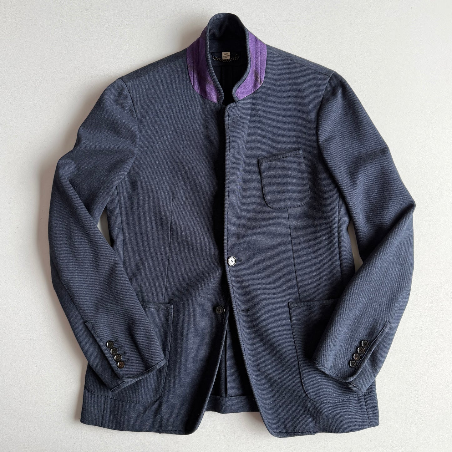 Burberry (52IT) Cotton Blend Lightly Structured Blue Sports Jacket