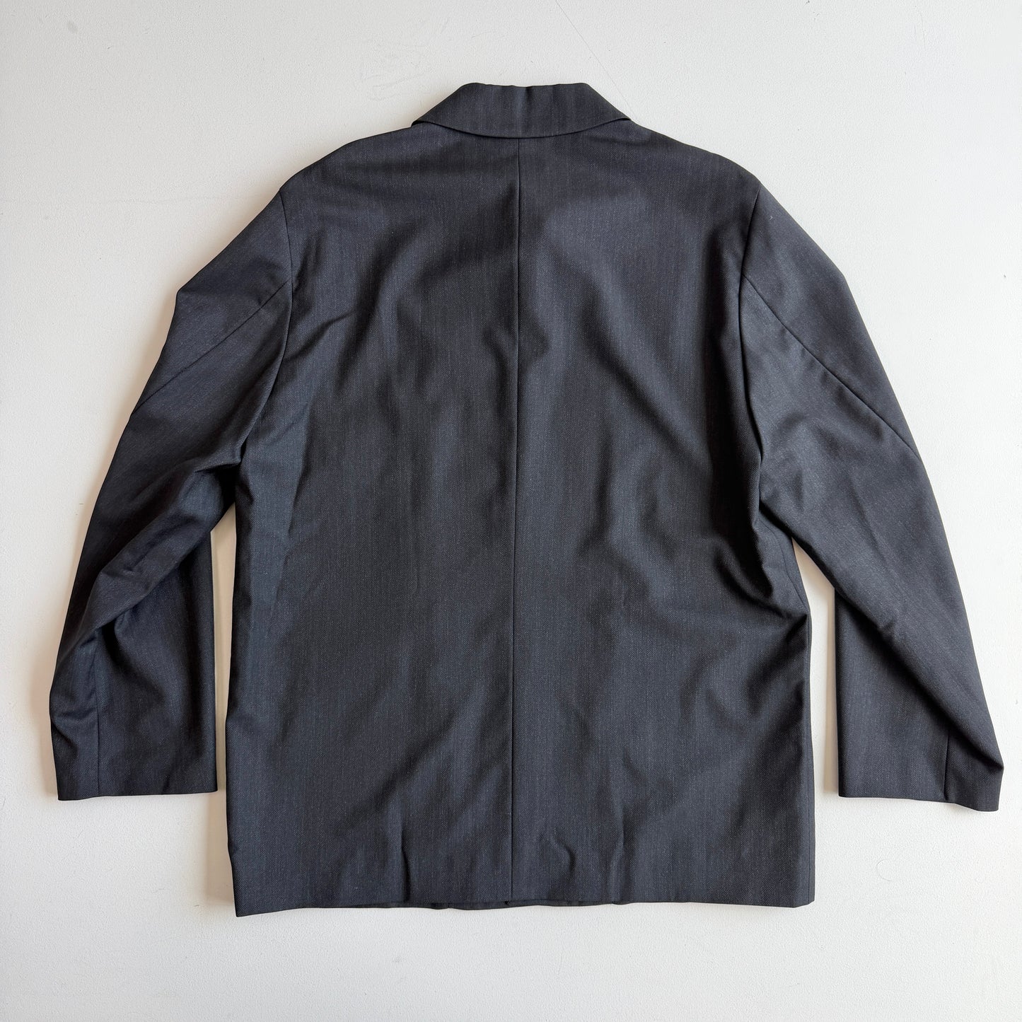 Ermenegildo Zegna (S / 48IT) 100% Wool Herringbone Charcoal Car Coat