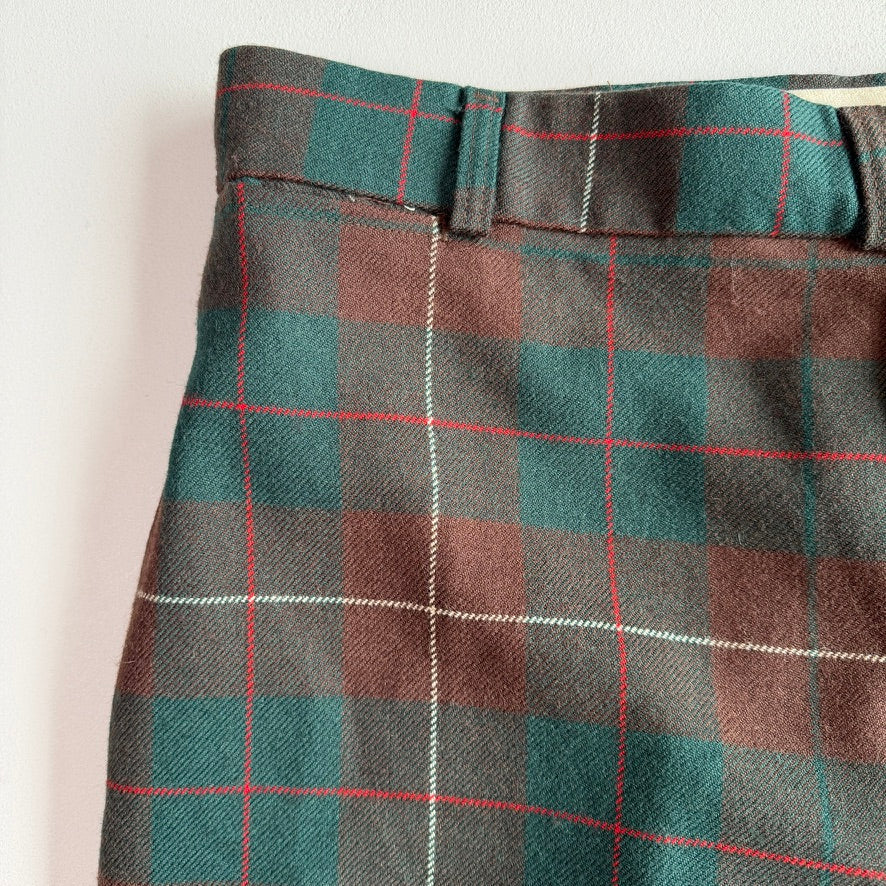 VNTG RRL Ralph Lauren (38x32) Wool Flannel Tartan Plain Trouser Pants