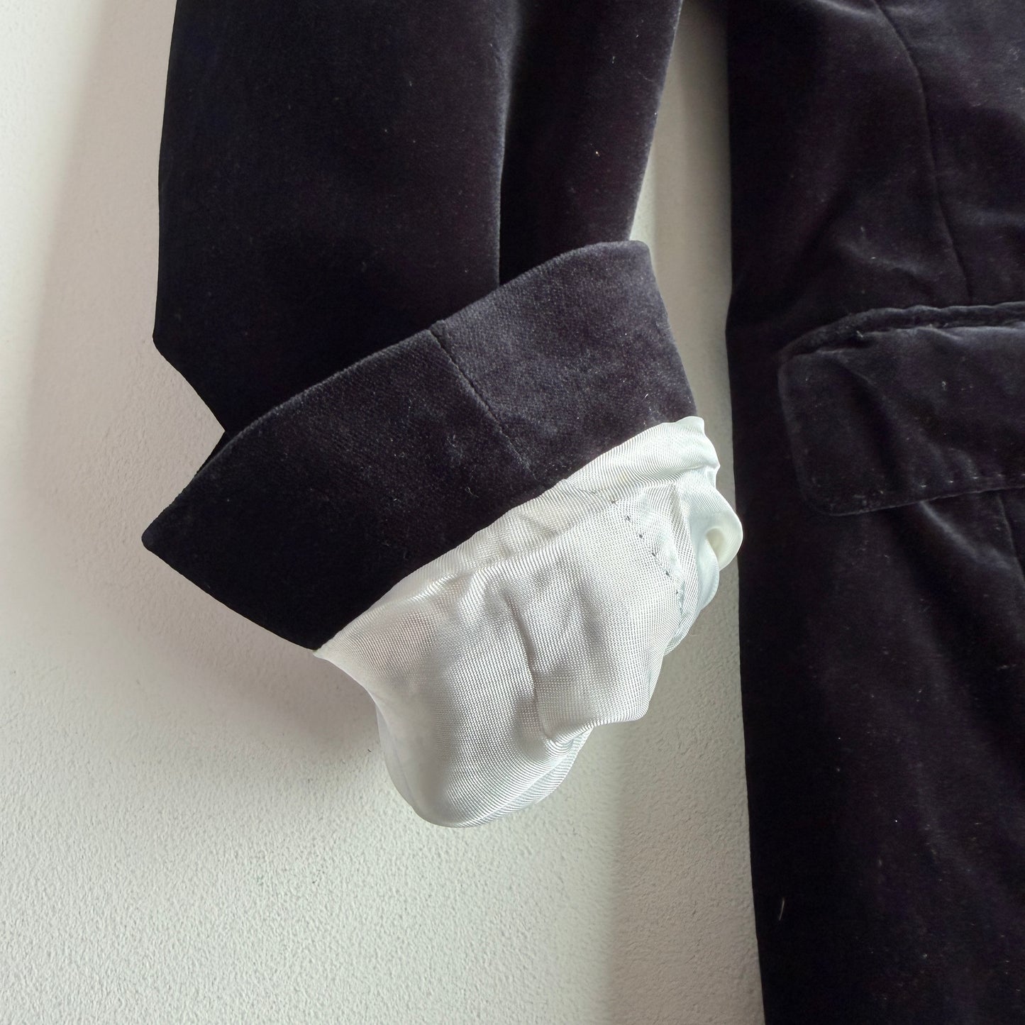 Polo Ralph Lauren (40R) Black Velvet Velour 100% Cotton Sport Coat