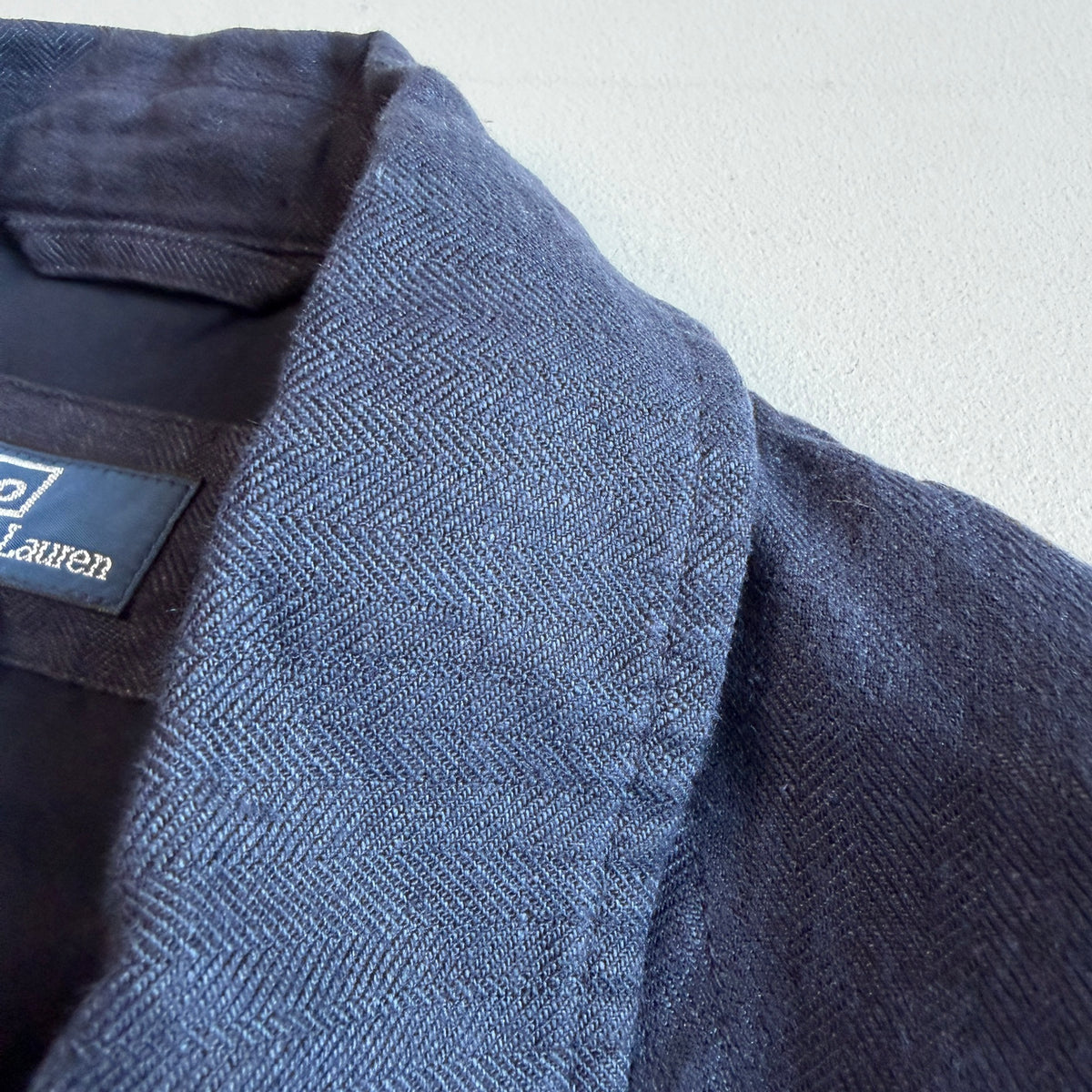 NWT Polo Ralph Lauren (2XL) 100% Linen Navy Blue Herringbone Field Utility Jacket