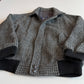 VNTG Burberry (40 / L) Tweed Wool Gray Raglan Sleeve Jacket