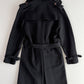 Burberry (50IT) 100% Wool Fleece Collar Double Breast Belted Trench Coat