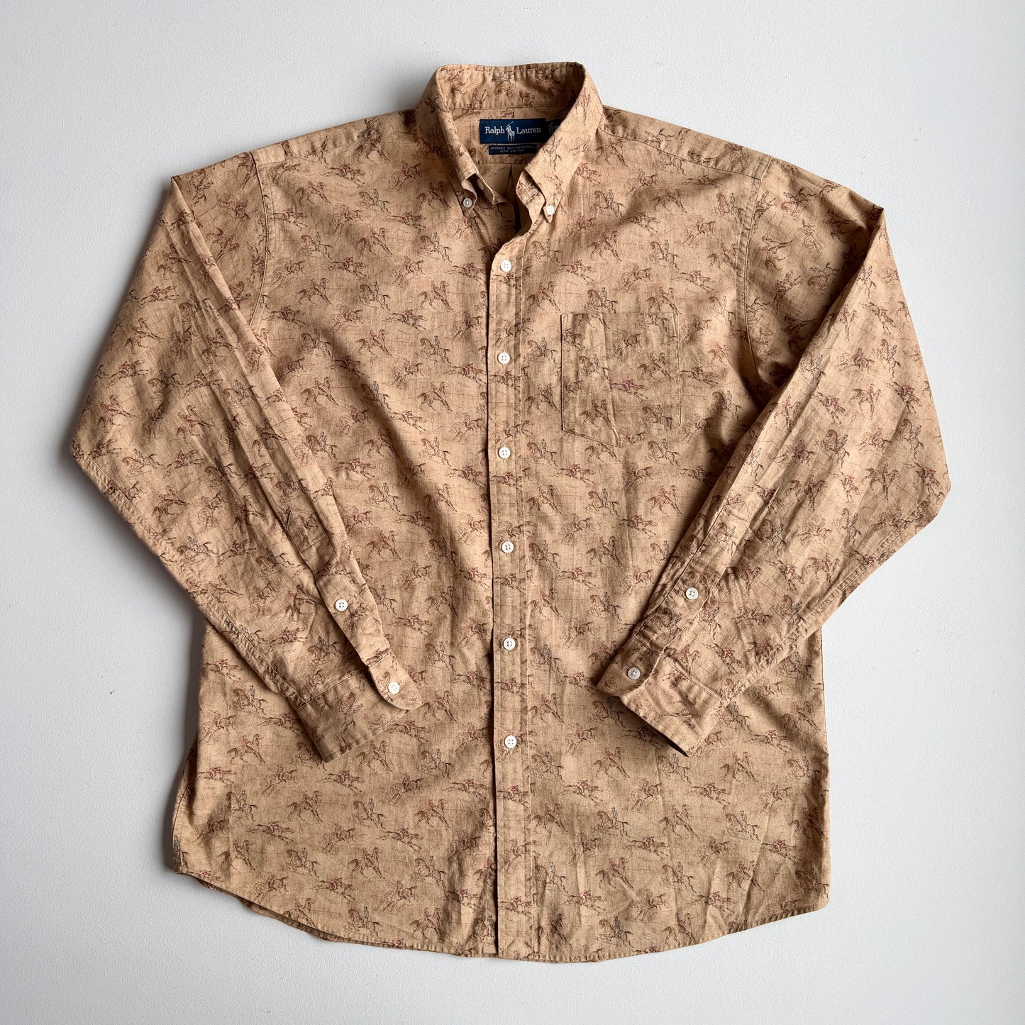 Polo Ralph Lauren (M) Equestrian Cotton Poplin Button Down Shirt