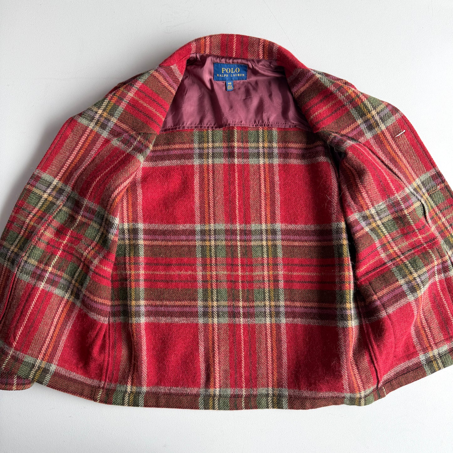Polo Ralph Lauren (44R) Tartan Wool/Alpaca Unstructured Tweed Sport Coat