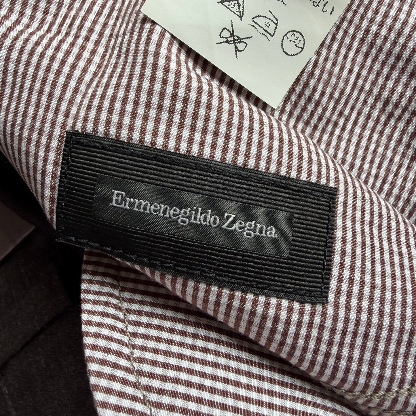 Ermenegildo Zegna (35/34x33 Slim) 100% Oxblood Brown Casual Wool Pants