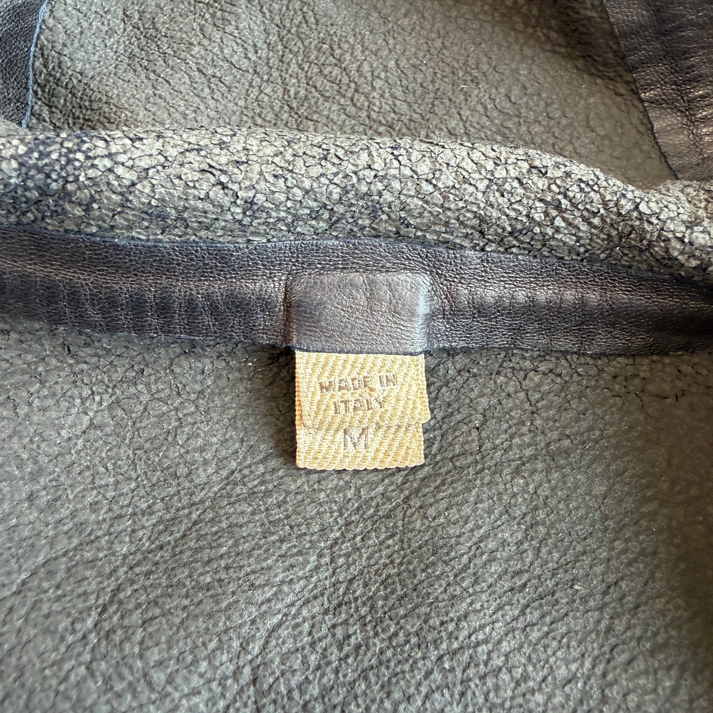 Burberry Brit (M) Leather Slate Blue Zip Hooded Jacket