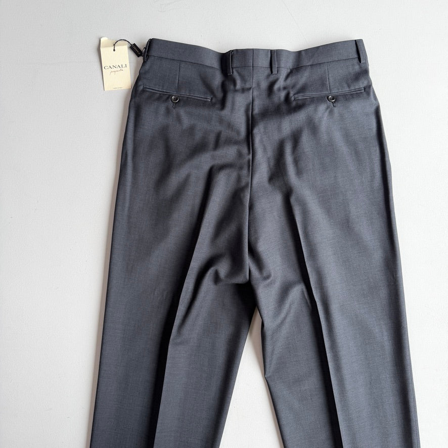 NWT Canali (36W) Cavalry Twill 100% Wool Pleated Relaxed Trouser Pants