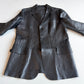 Gucci (48IT) Leather Unlined Black Surgeon Cuff Sport Coat